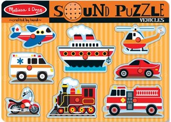 Melissa & Doug Vehicles Sound Puzzle 8pc