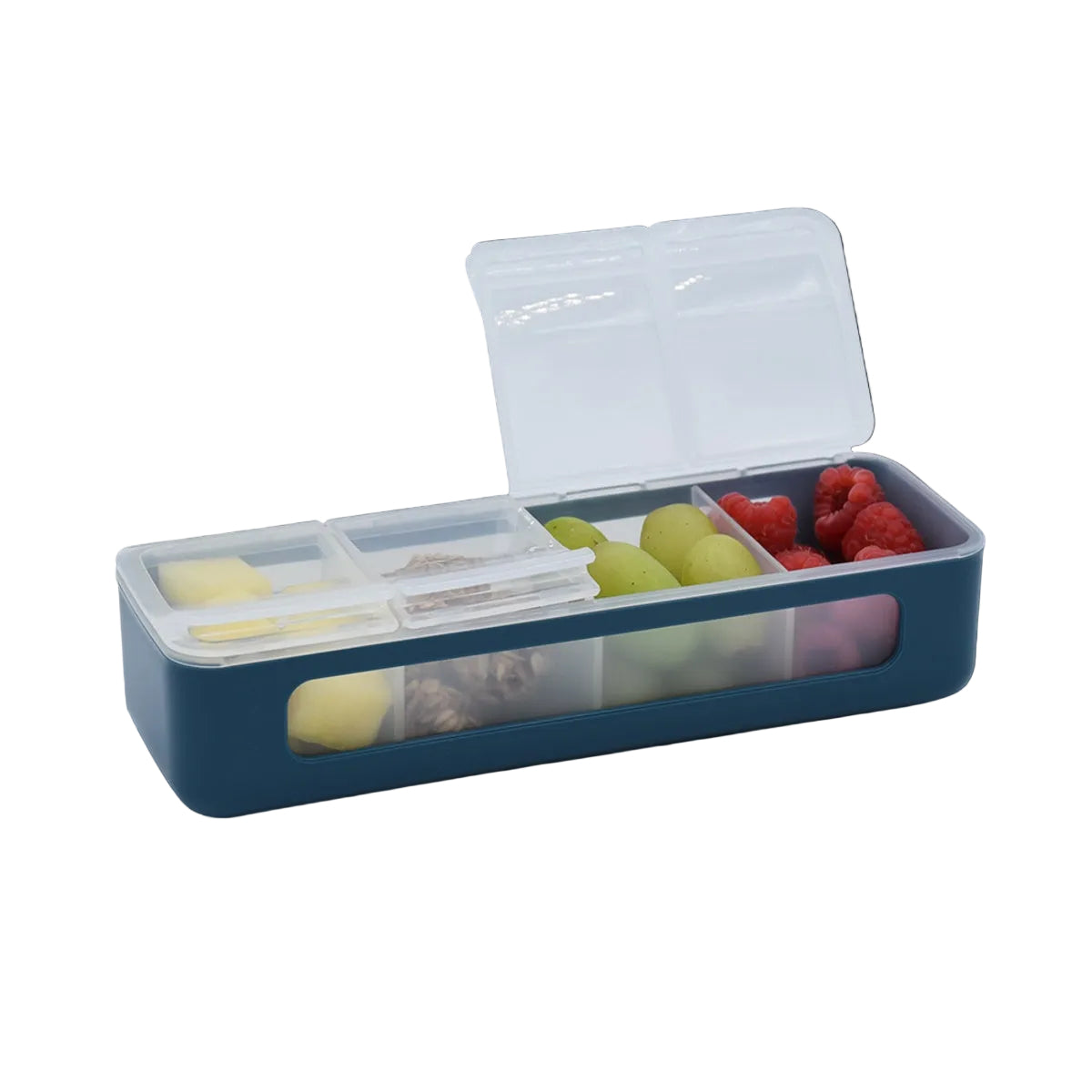 Melii Luxe 4 Compartment Snackle Box | Blue