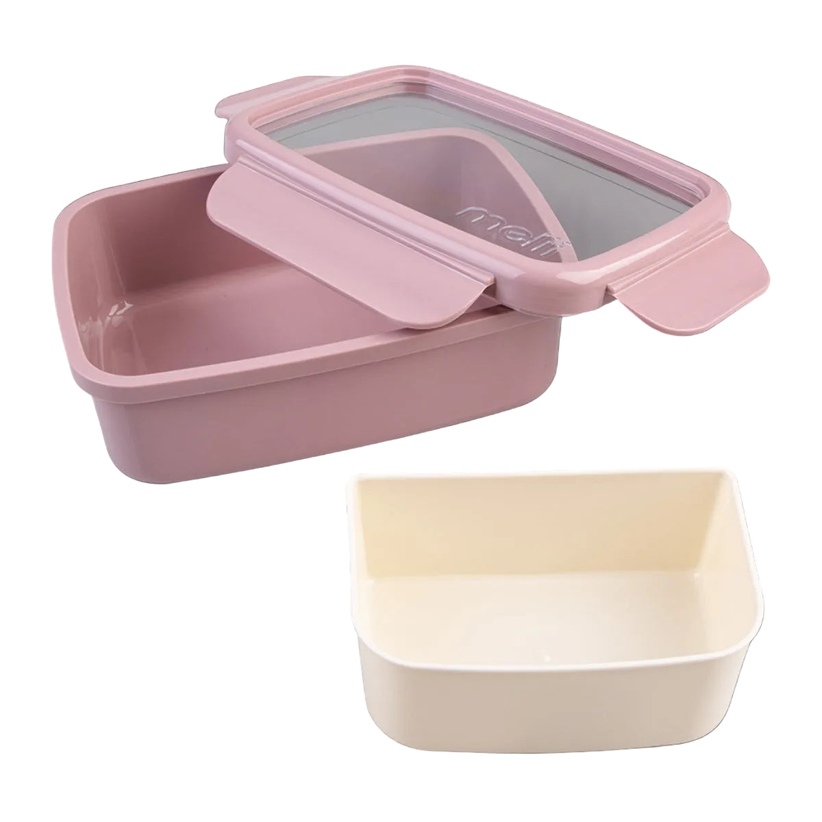Melii Luxe Bento Box 880ml | Pink/Ivory