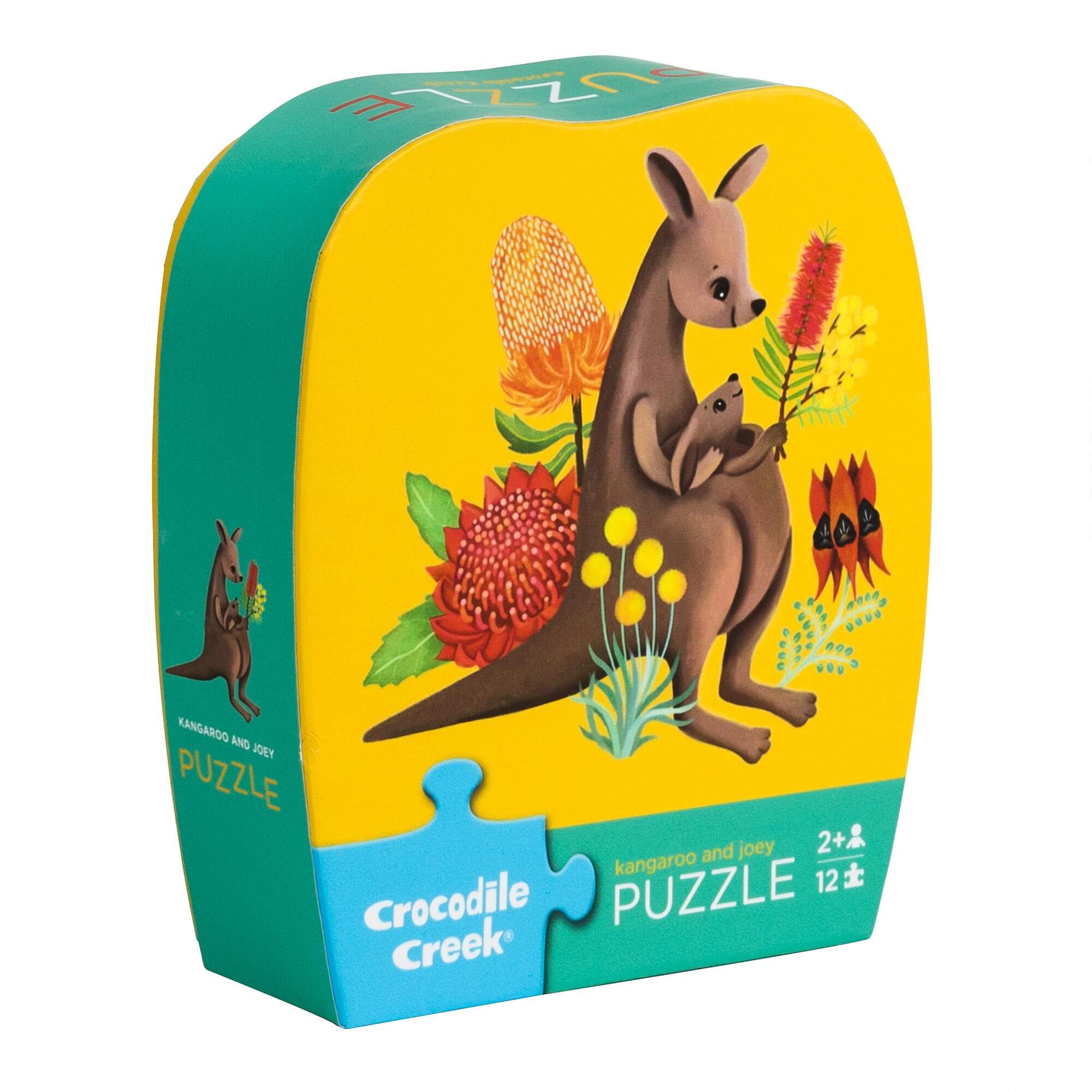 Crocodile Creek Mini Puzzle Kangaroo & Joey 12pc
