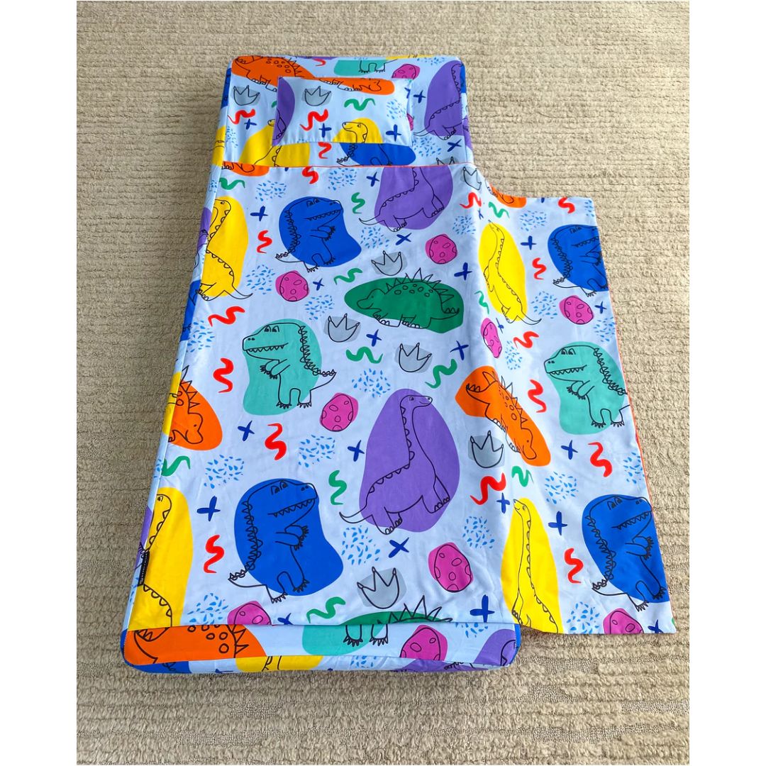 Morgy + Wills | Kids Stacker Bed Sheet Set | Friendly Dinosaur