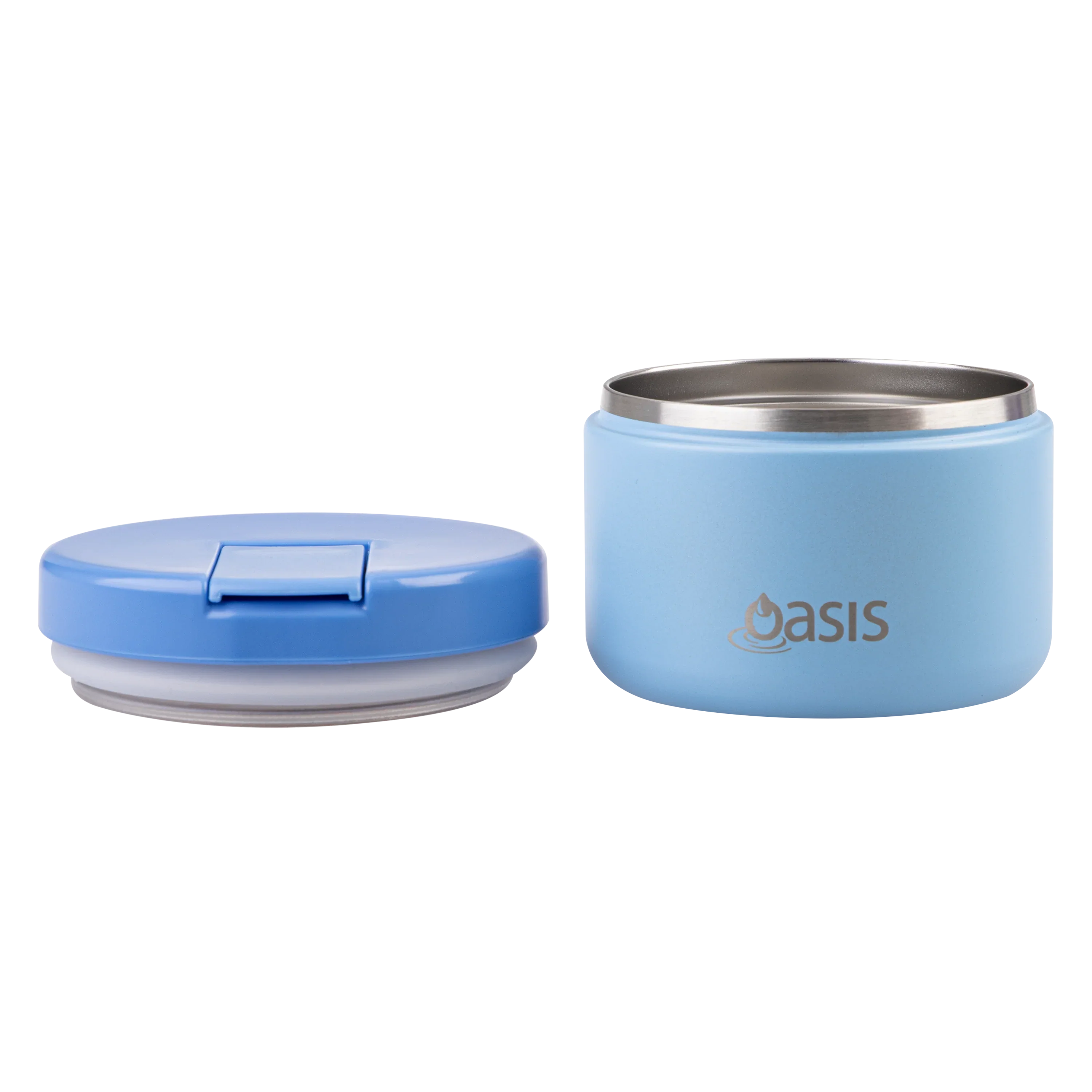 Oasis | Stainless Steel Double Wall Insulated Food Flask with Quick Release Lid - 300ml | Blue