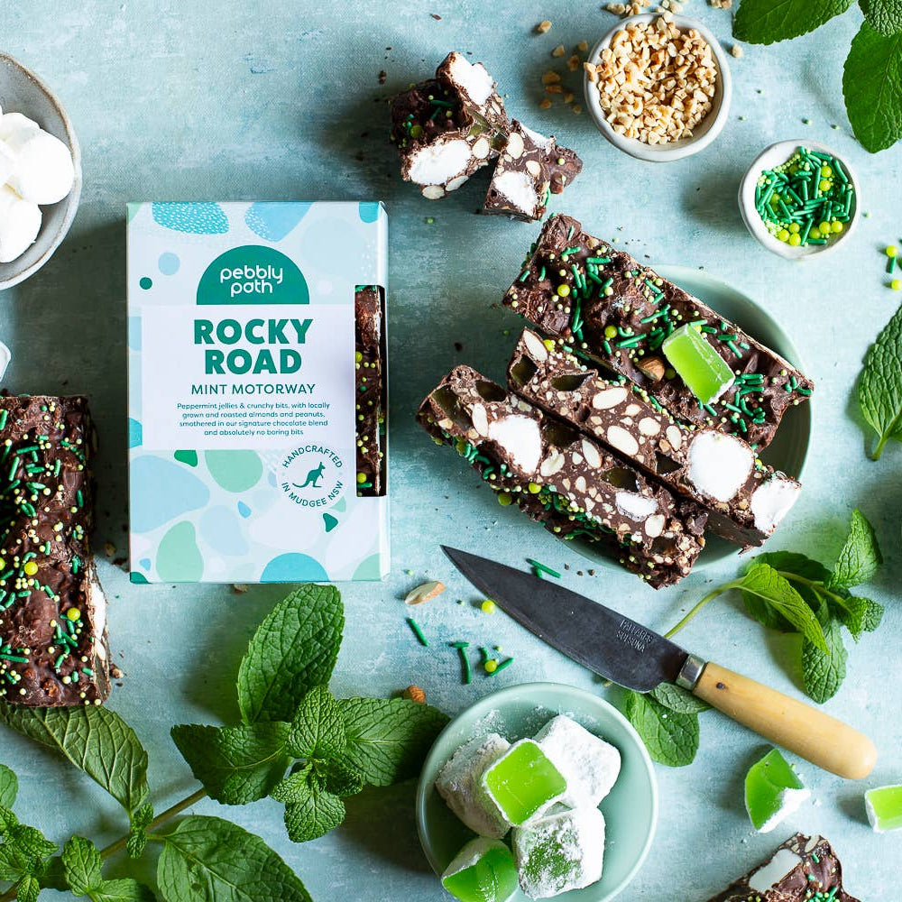 Pebbly Path | Rocky Road | Mint Motorway Rocky Road: 200 grams