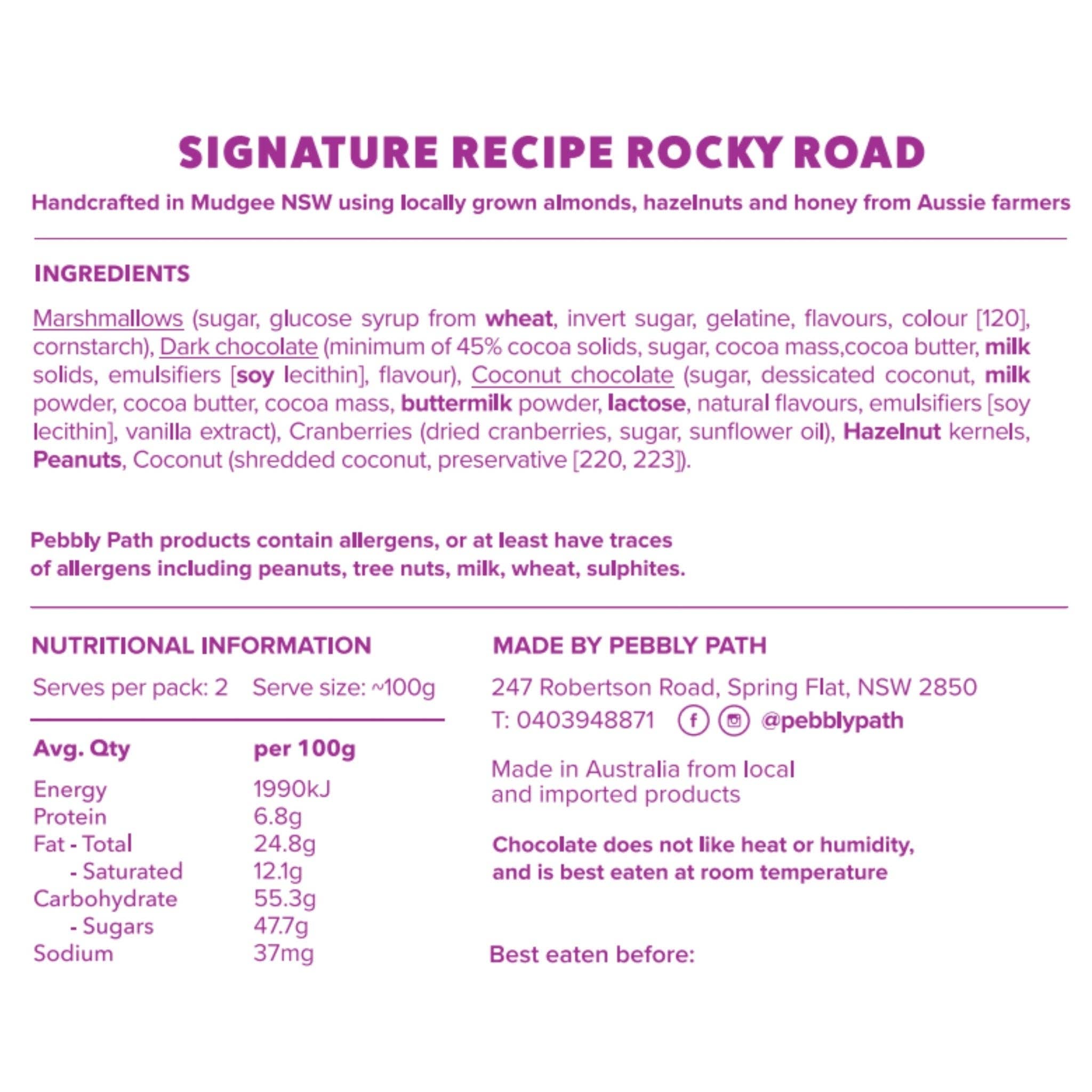 Pebbly Path | Rocky Road | Signature Recipe Rocky Road: 200 grams