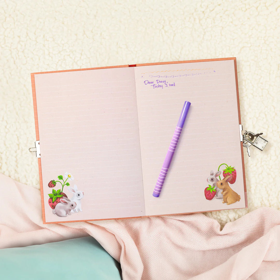 Tiger Tribe Lockable Diary | Berry Bunny