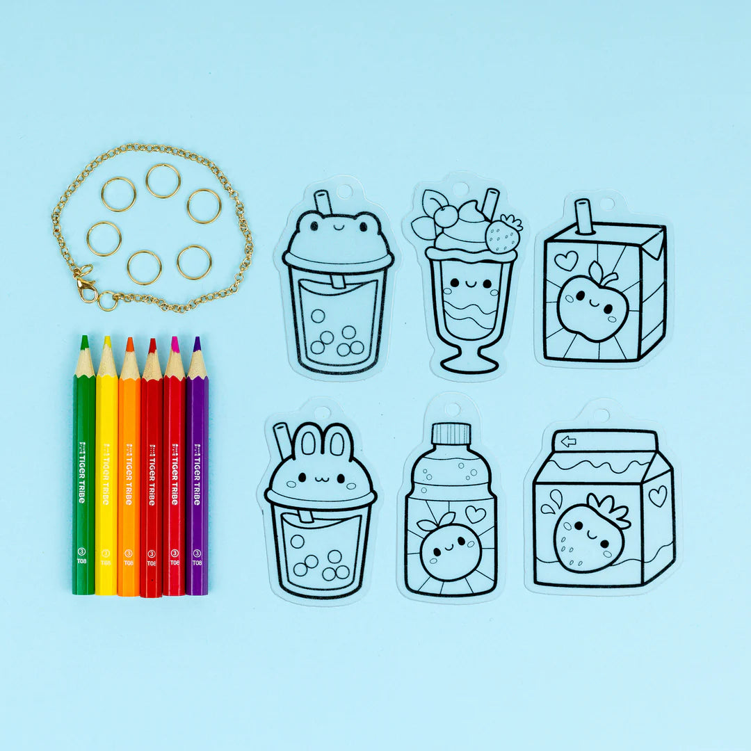 Tiger Tribe | Shrinkorama Charm Bracelet | Kawaii Drinks