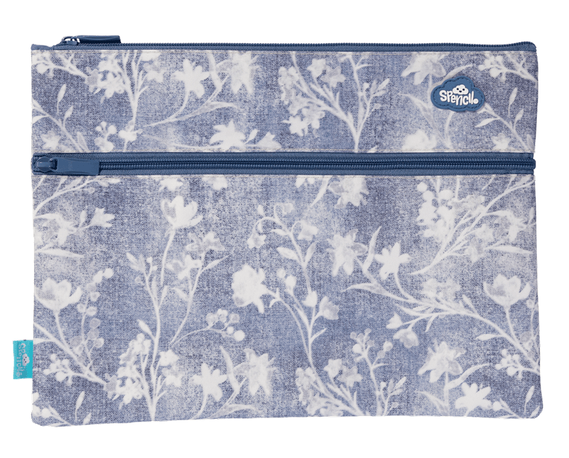 Spencil | A4 Twin Zip Pencil Case | Denim Daze