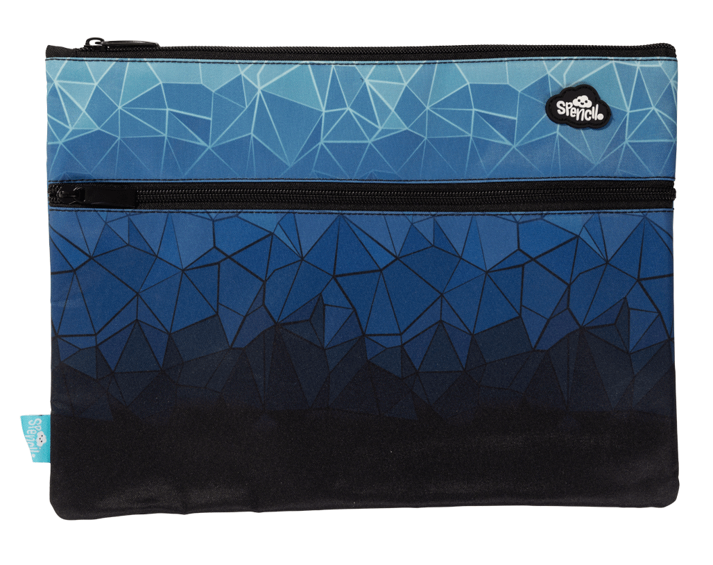 Spencil | A4 Twin Zip Pencil Case | Fractal