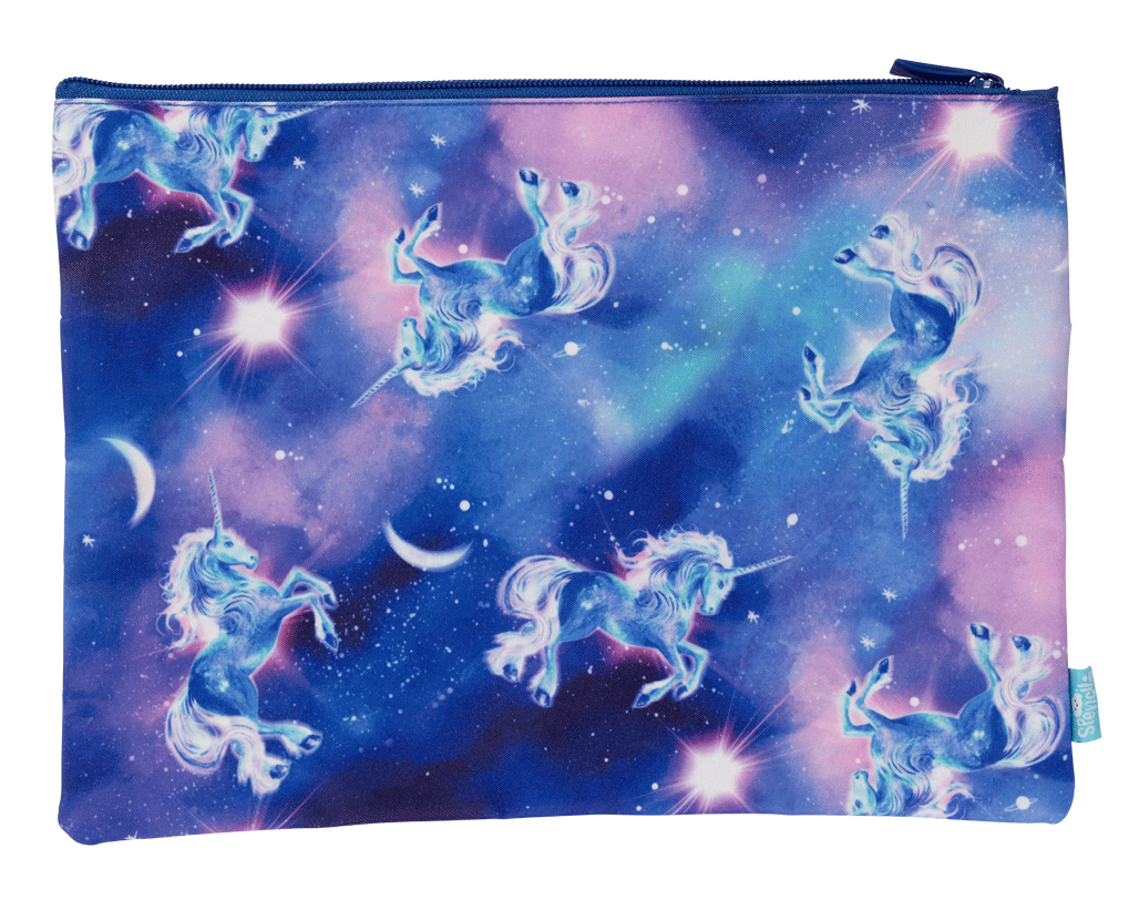 Spencil | A4 Twin Zip Pencil Case | Moonlit Unicorn