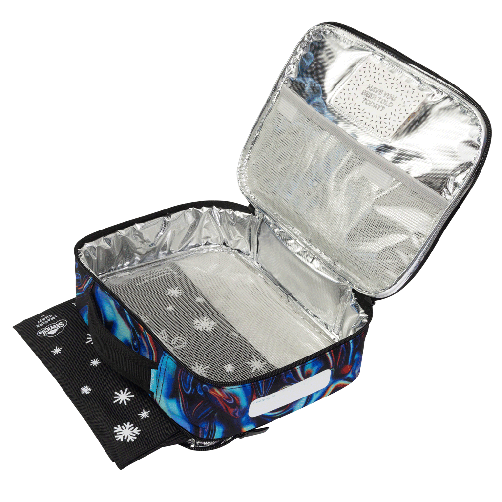 Spencil | Big Cooler Lunch Bag + Chill Pack | Metallic Waves
