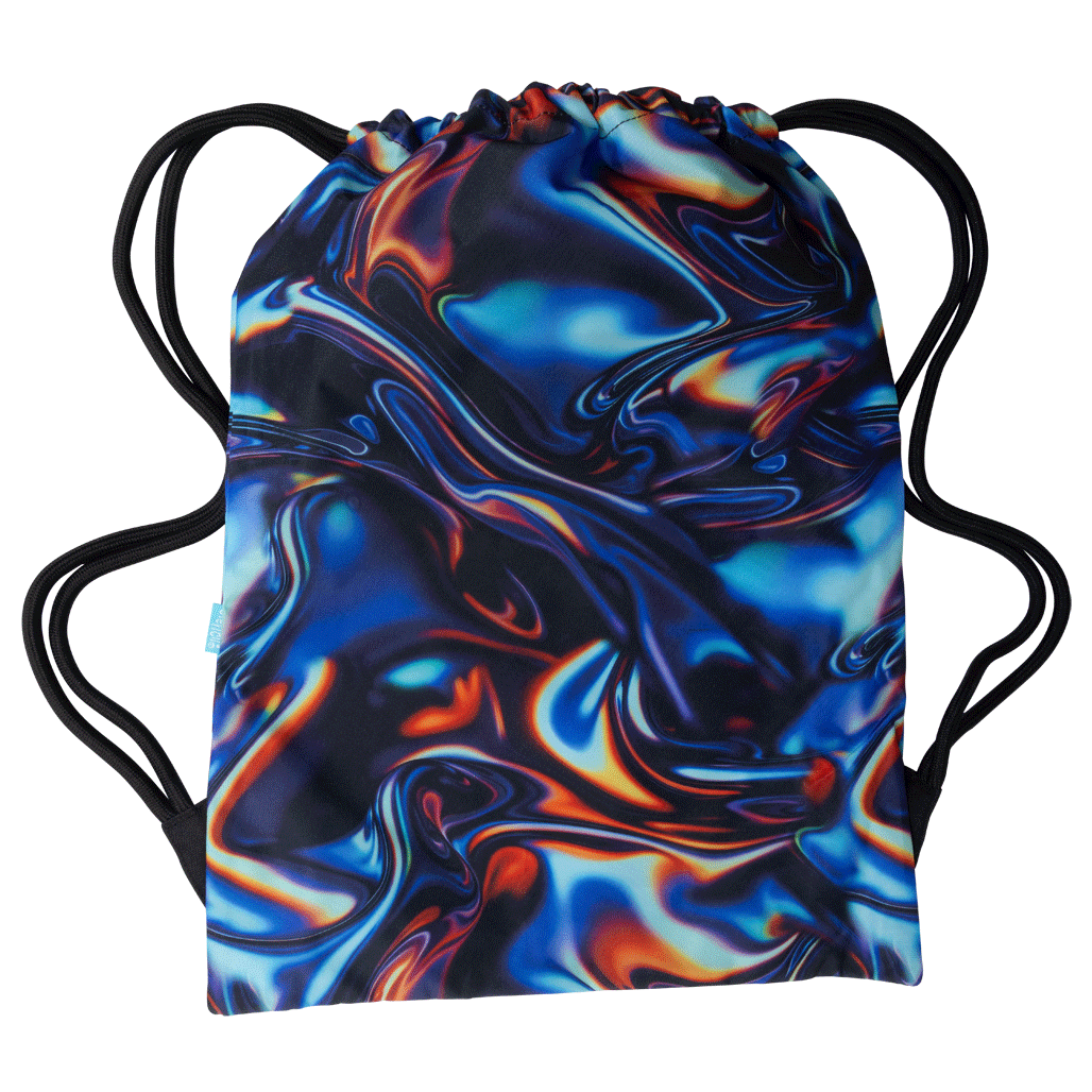 Spencil | Big Drawstring Bag | Metallic Waves
