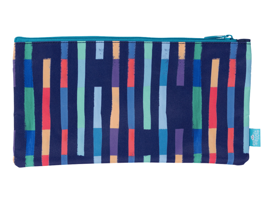 Spencil | Twin Zip Pencil Case | Bright Stripes
