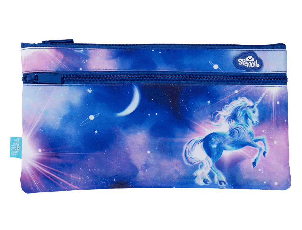 Spencil | Twin Zip Pencil Case | Moonlit Unicorn