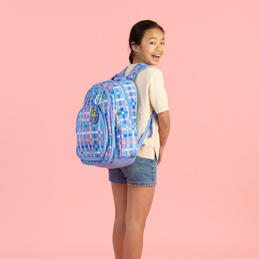 Spencil | Big Kids Backpack | Pastel Plaid