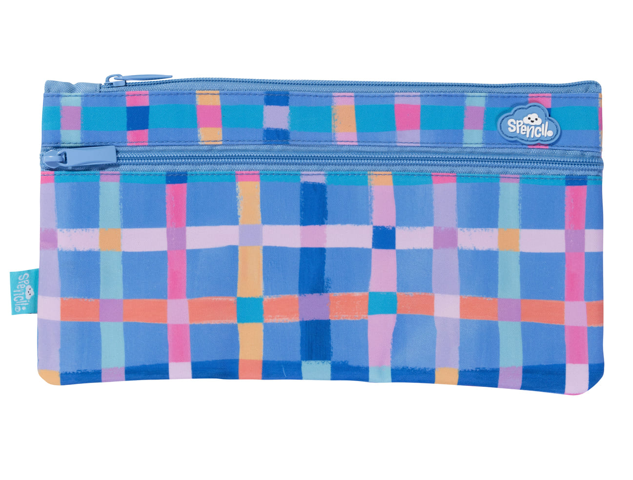Spencil | Twin Zip Pencil Case | Pastel Plaid