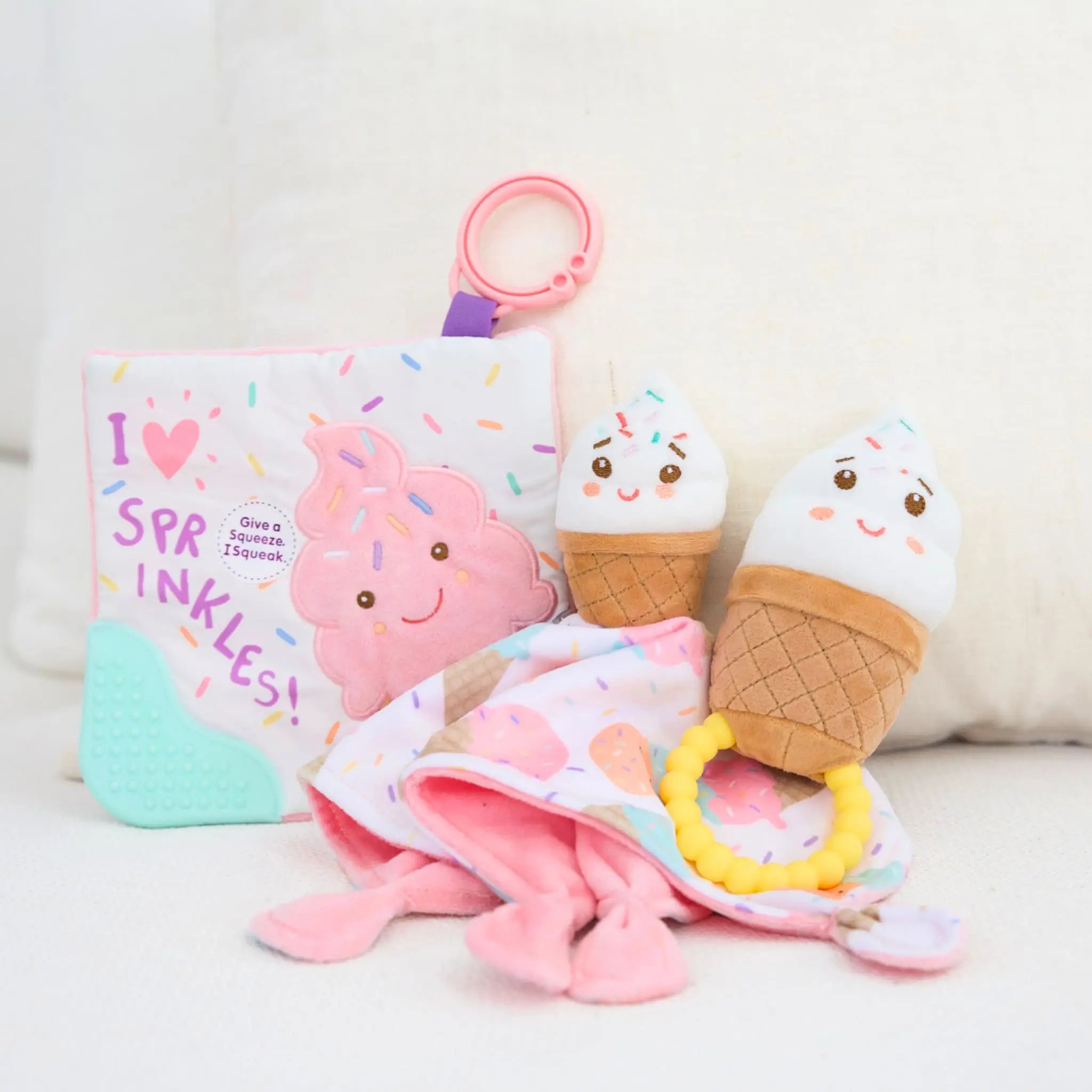 Splosh | Mary Meyer Sweet Soothies Teether Rattle | Ice Cream
