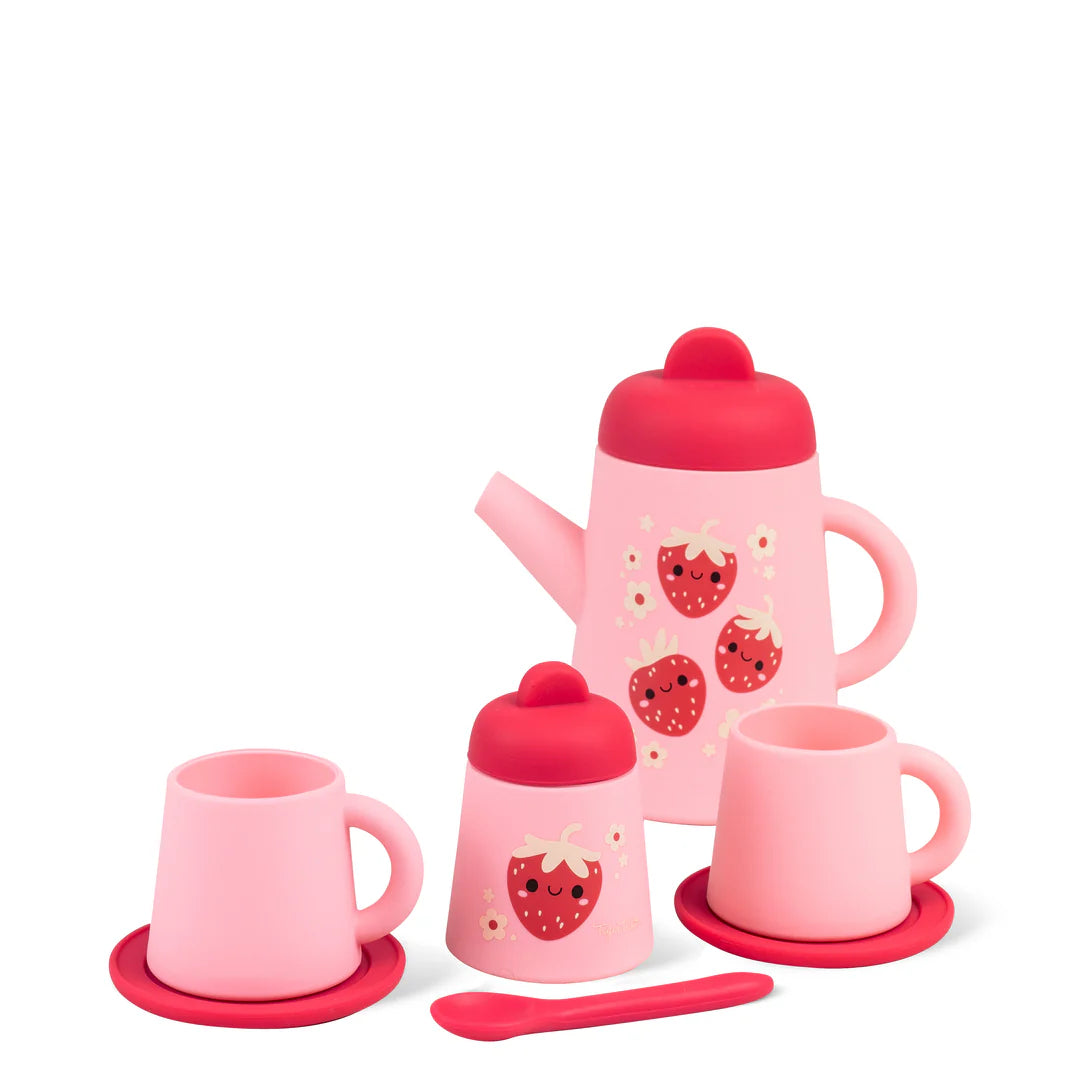 Tiger Tribe Strawberry Patch Silicone Tea Set