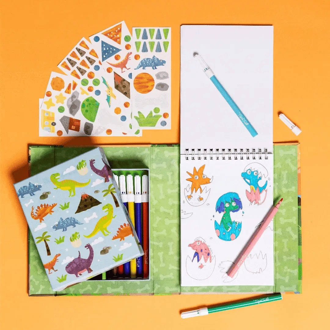 Tiger Tribe Colouring Set Dinosaur