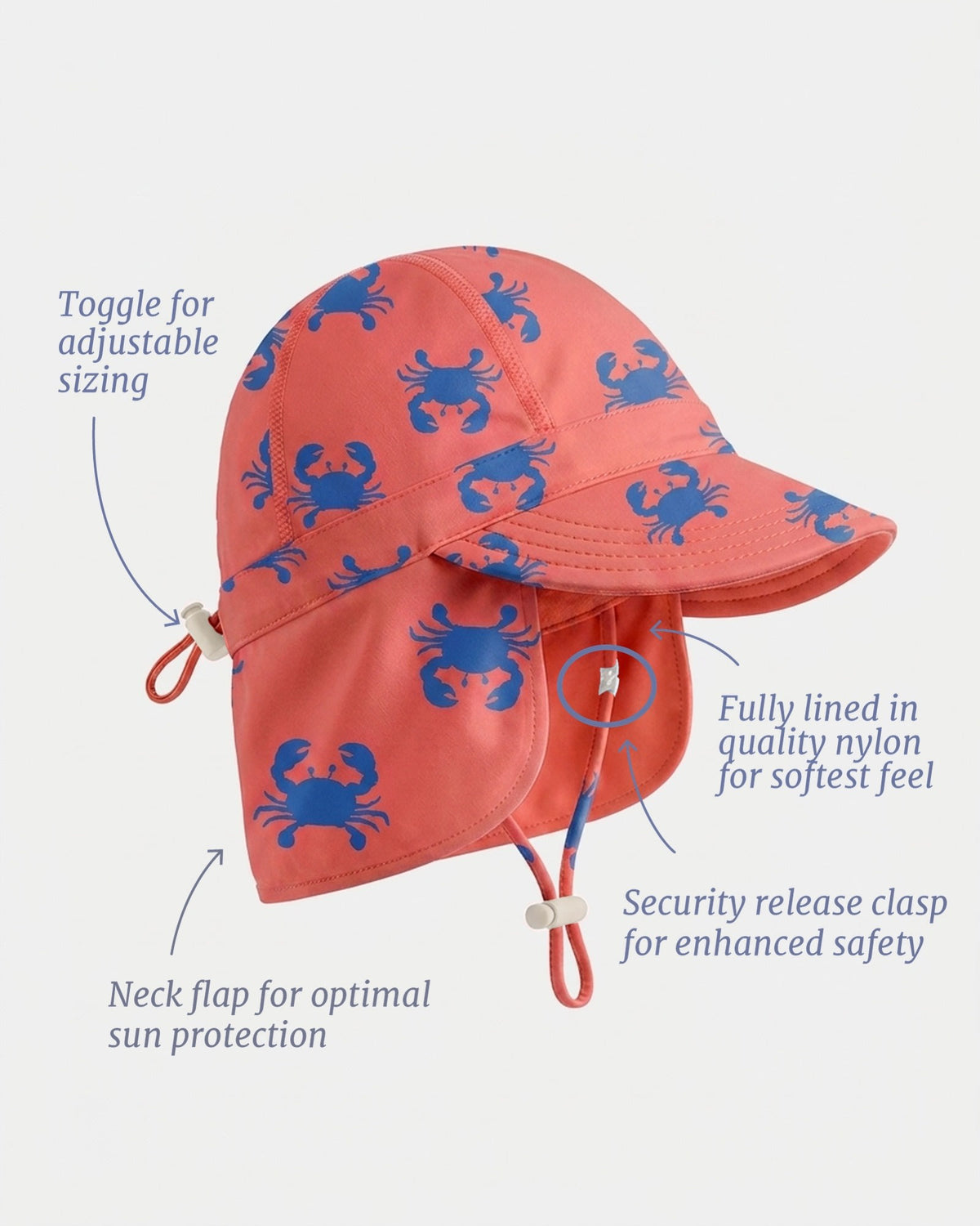 Toshi | Swim Flap Cap Pirate Mud Crabs