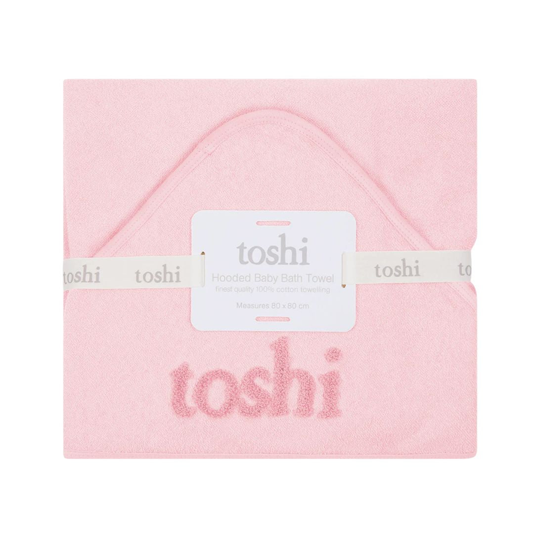 Toshi | Hooded Baby Bath Towel Yummy | Misty Rose