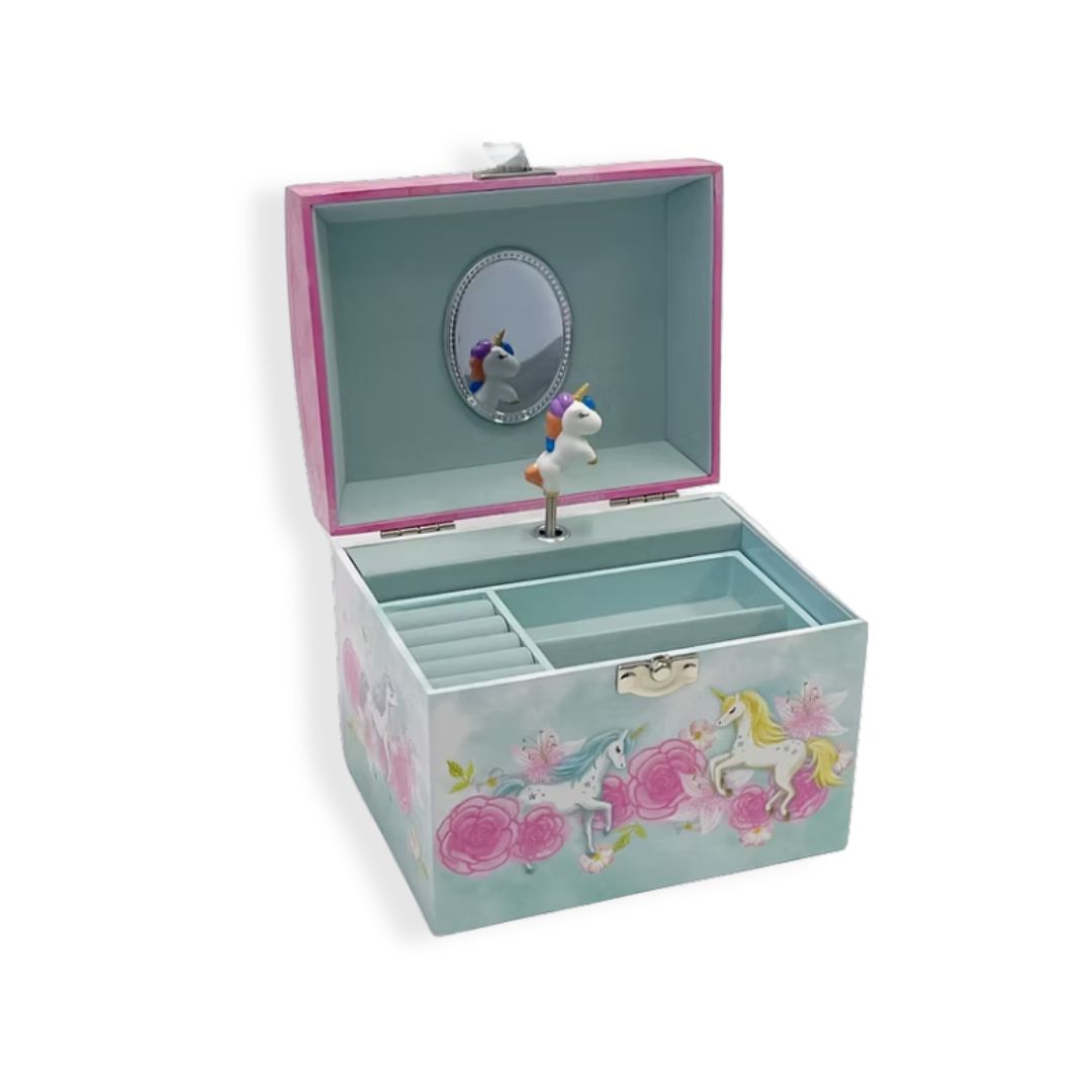 Unicorn Musical Jewel Box with Pearl Handle