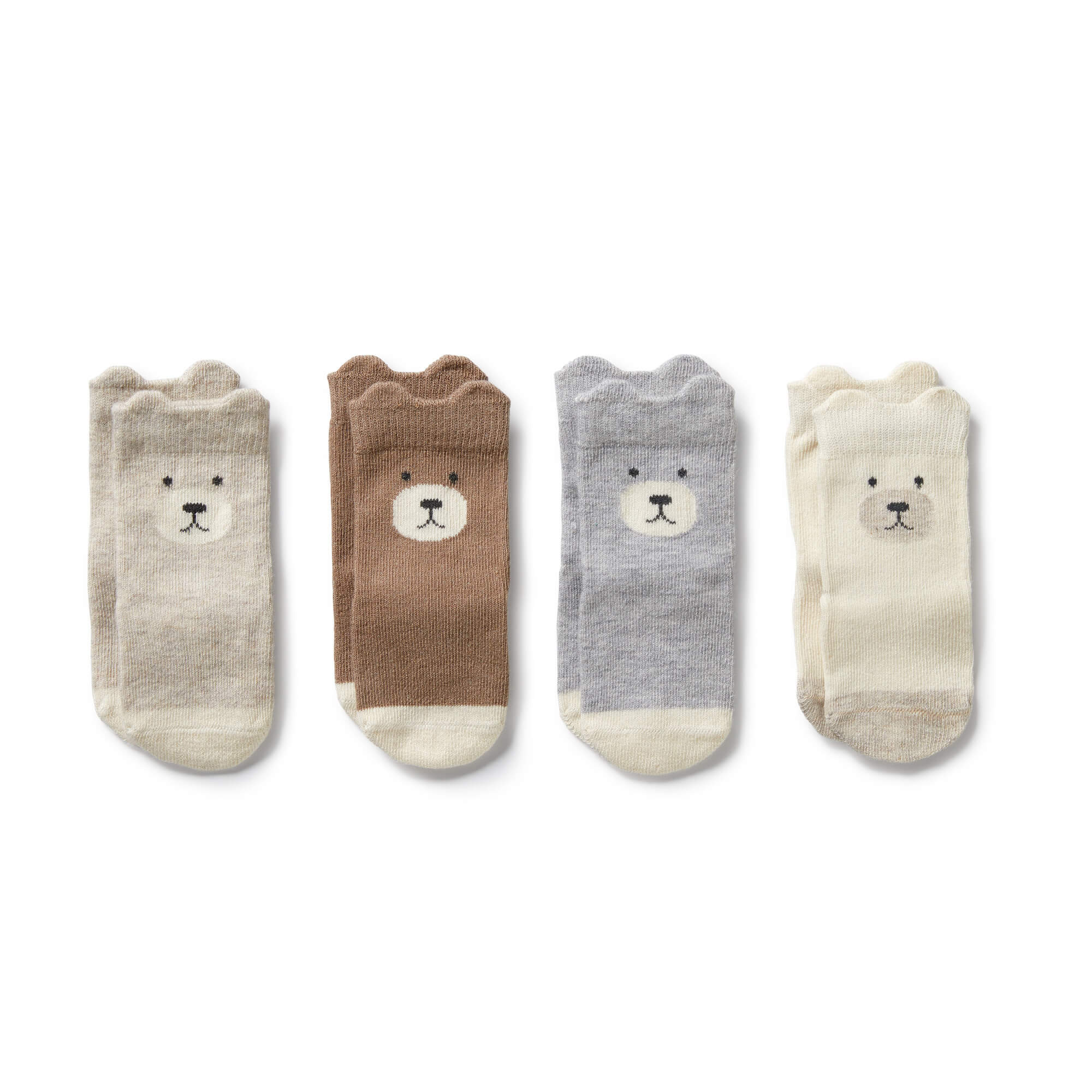 Wilson & Frenchy | Baby Socks 4pk | Buttermilk/Oat/Cloud/Walnut