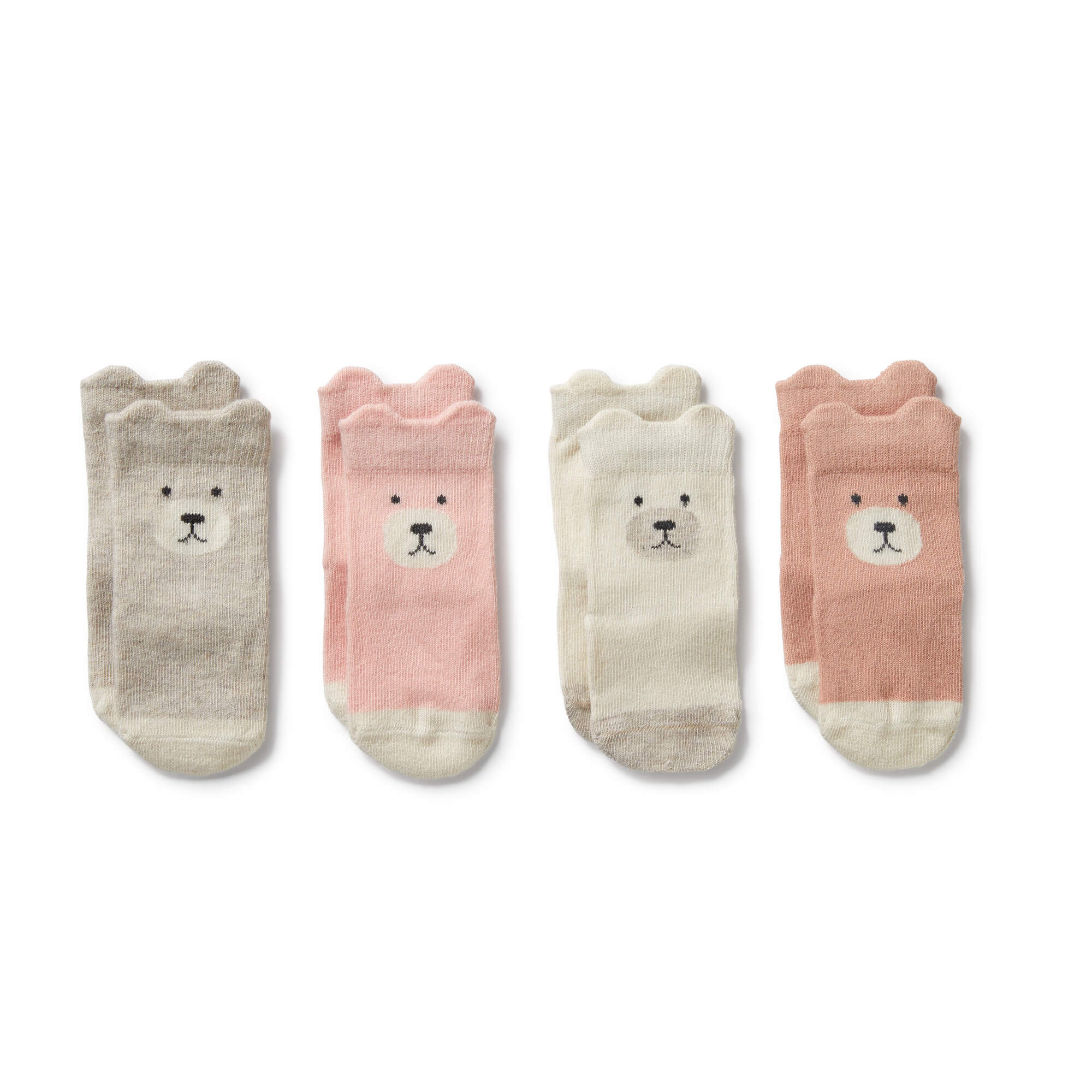 Wilson & Frenchy | Baby Socks 4pk | Buttermilk/Oat/Fairy Pink/Plum