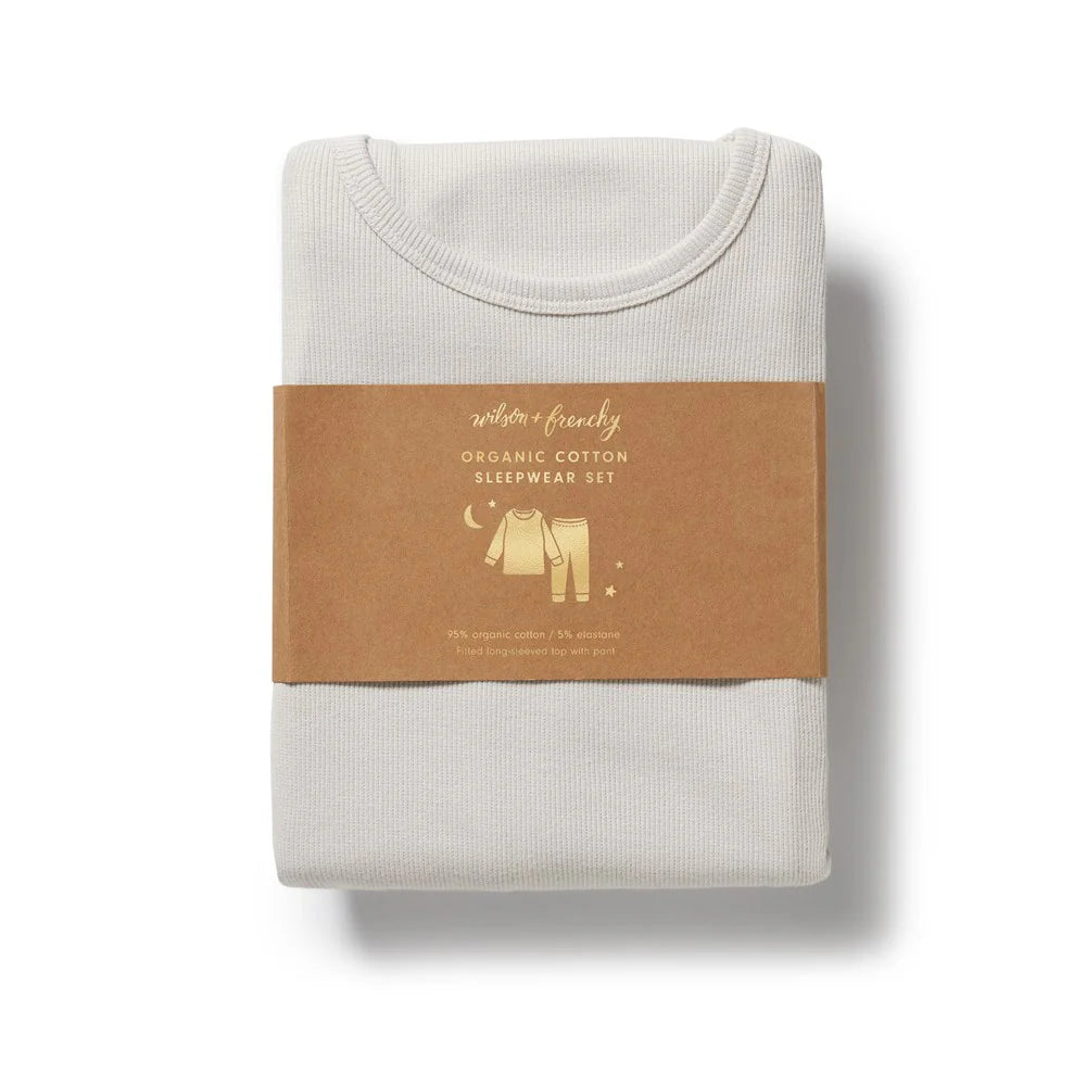 Wilson & Frenchy | Organic Rib L/S Pyjamas | Cloud