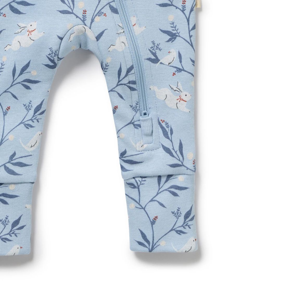 Wilson & Frenchy | Organic Zipsuit with Feet | Bunny Whistle