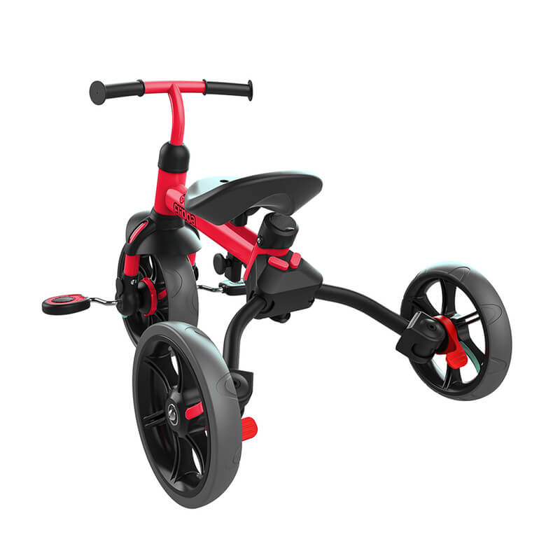 Velo Flippa red trike – 4-in-1 convertible toddler ride-on with removable push handle, wide seat, sturdy frame and non-slip footrests