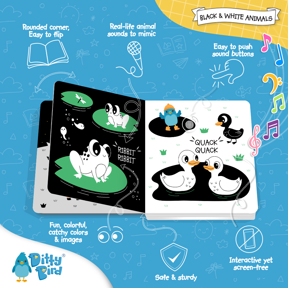 Ditty Bird | Black and White Sound Book