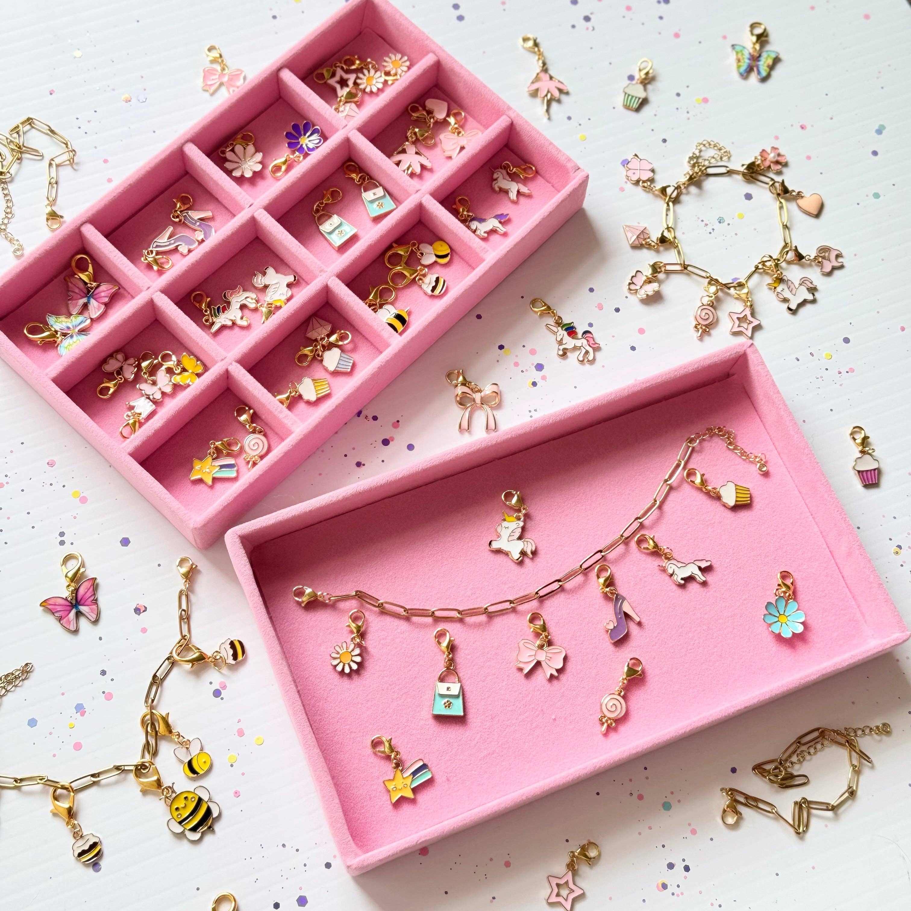 Sweet As Sugar Jewellery - Jewellery Making Charm Bracelet DIY Kit With Alloy Enamel Charms