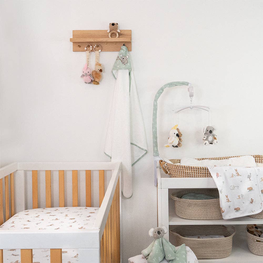 Living Textiles - 2 Pack Organic Cot Fitted Sheet - Australiana