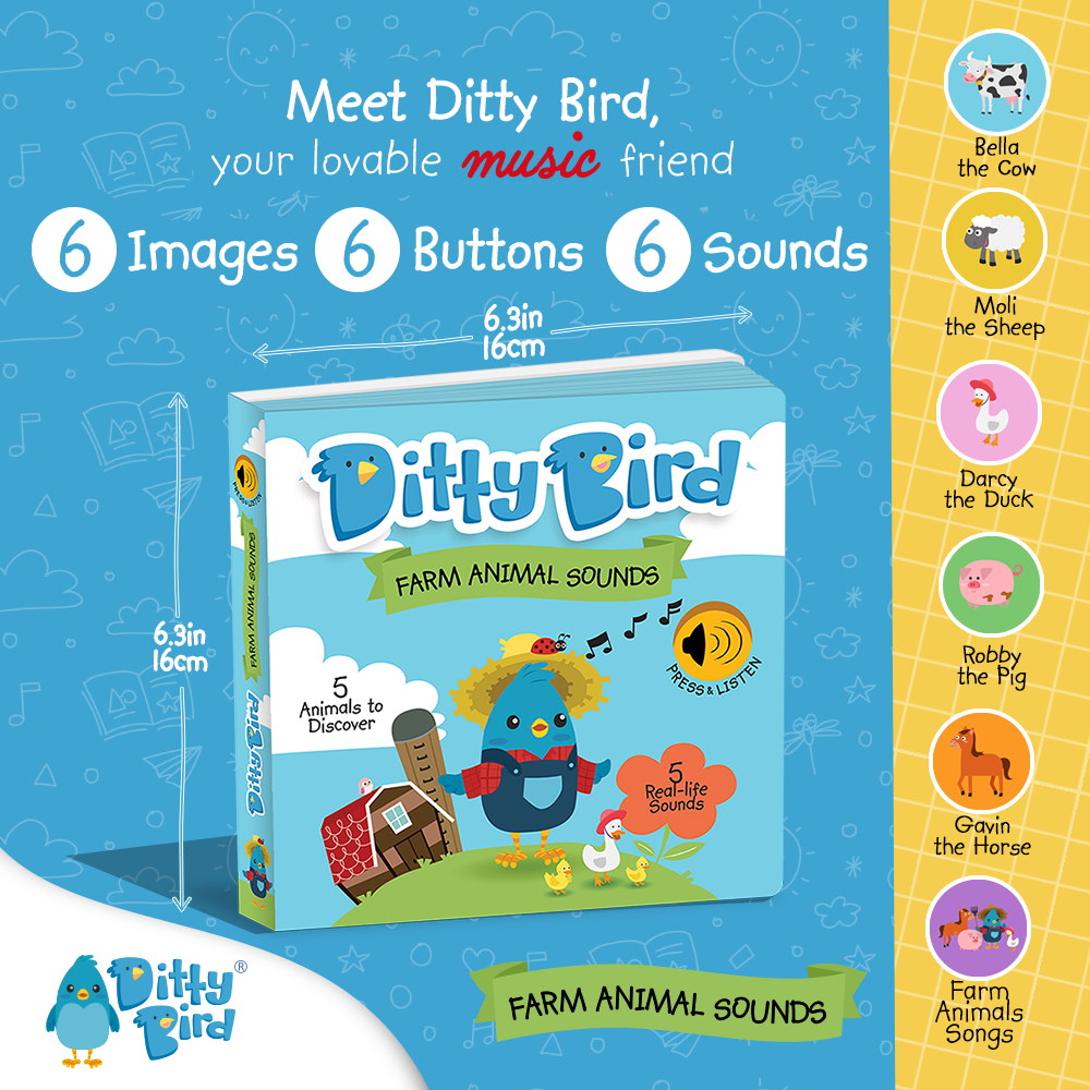 Ditty Bird | Farm Animal | Baby Sound Book Farm