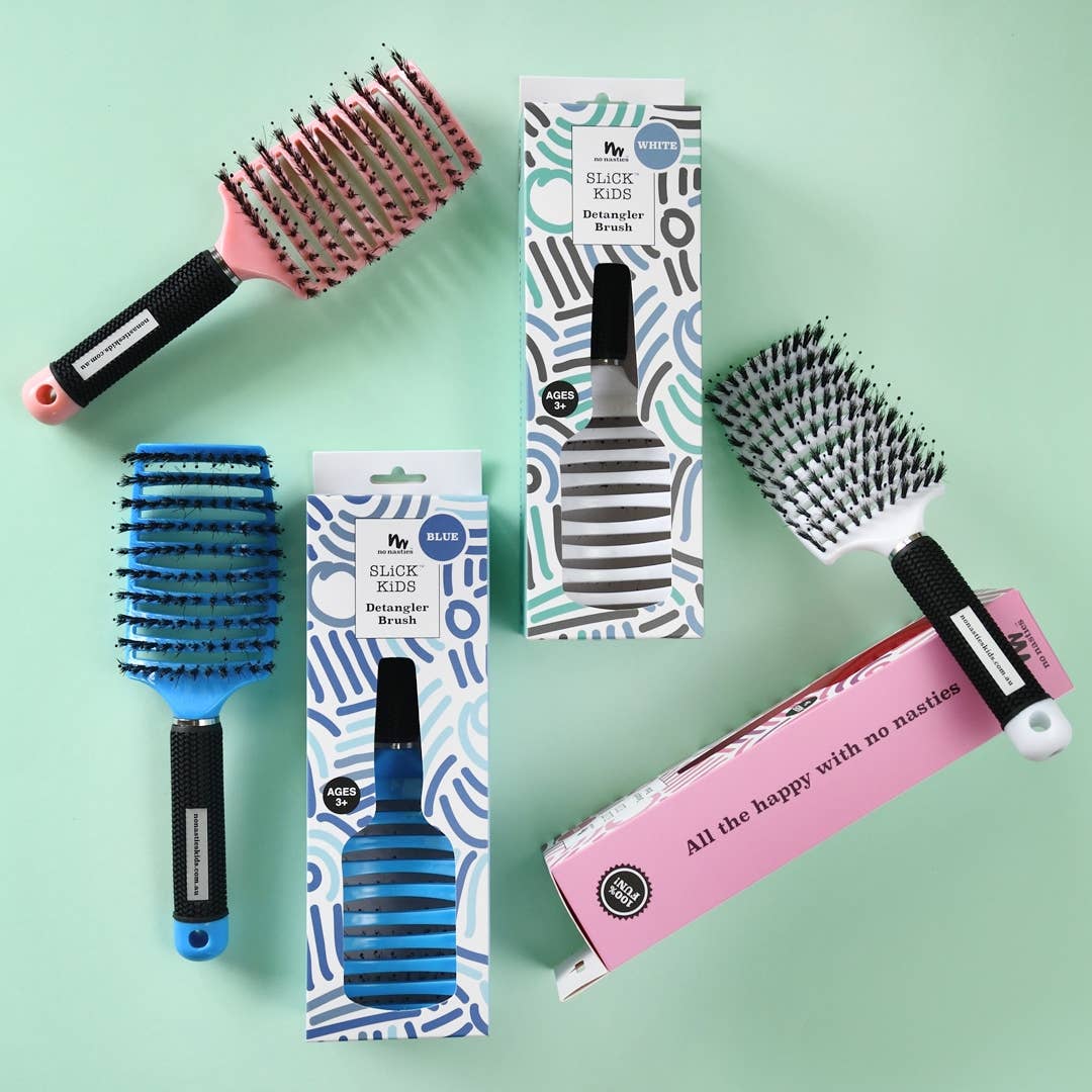 No Nasties Kids | Detangler Hair Tamer Brush Pink