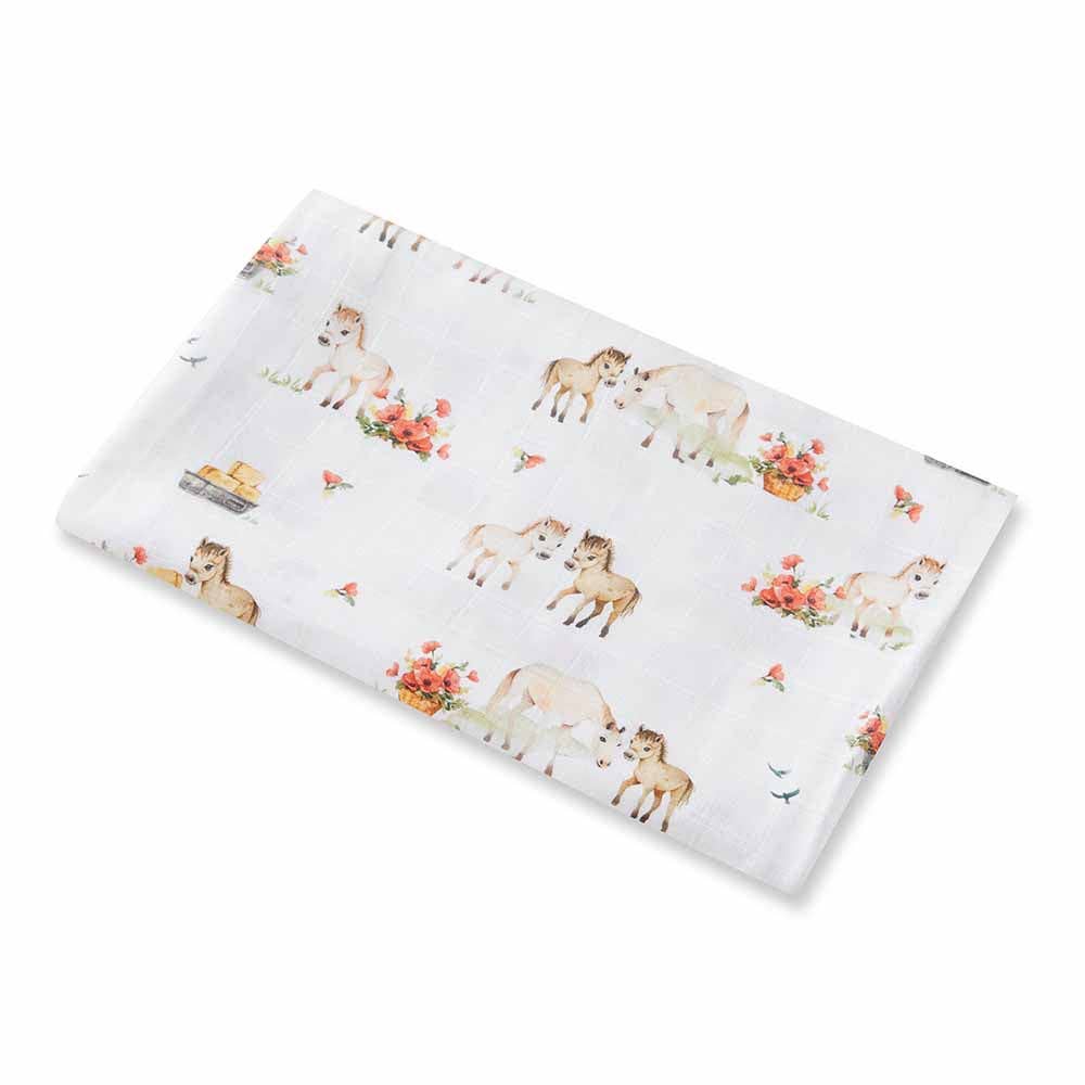 Snuggle Hunny | Organic Muslin Wrap | Pony Pals