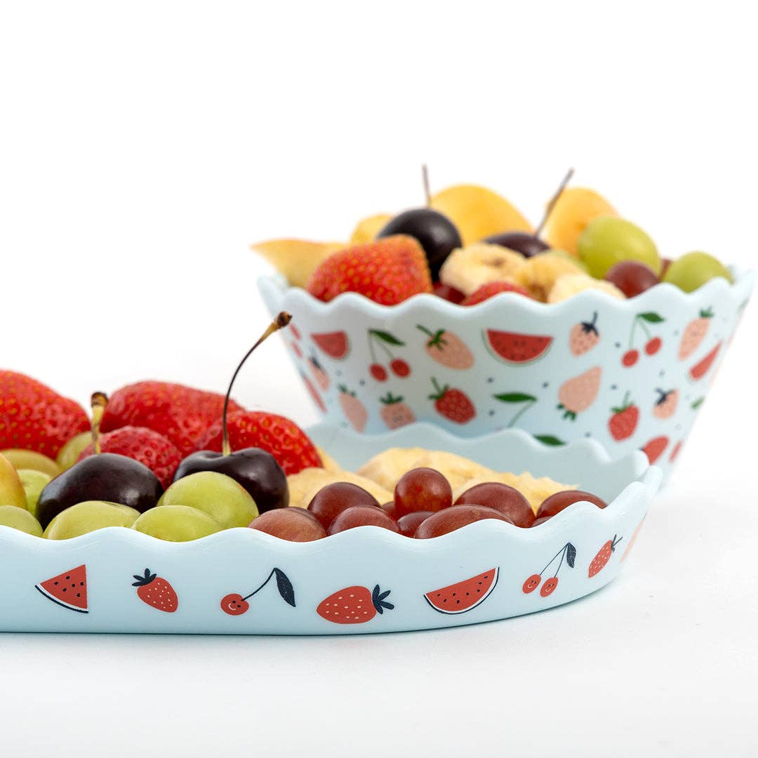 Chino Club | Blue Fruits Silicone Bowl and Plate Set