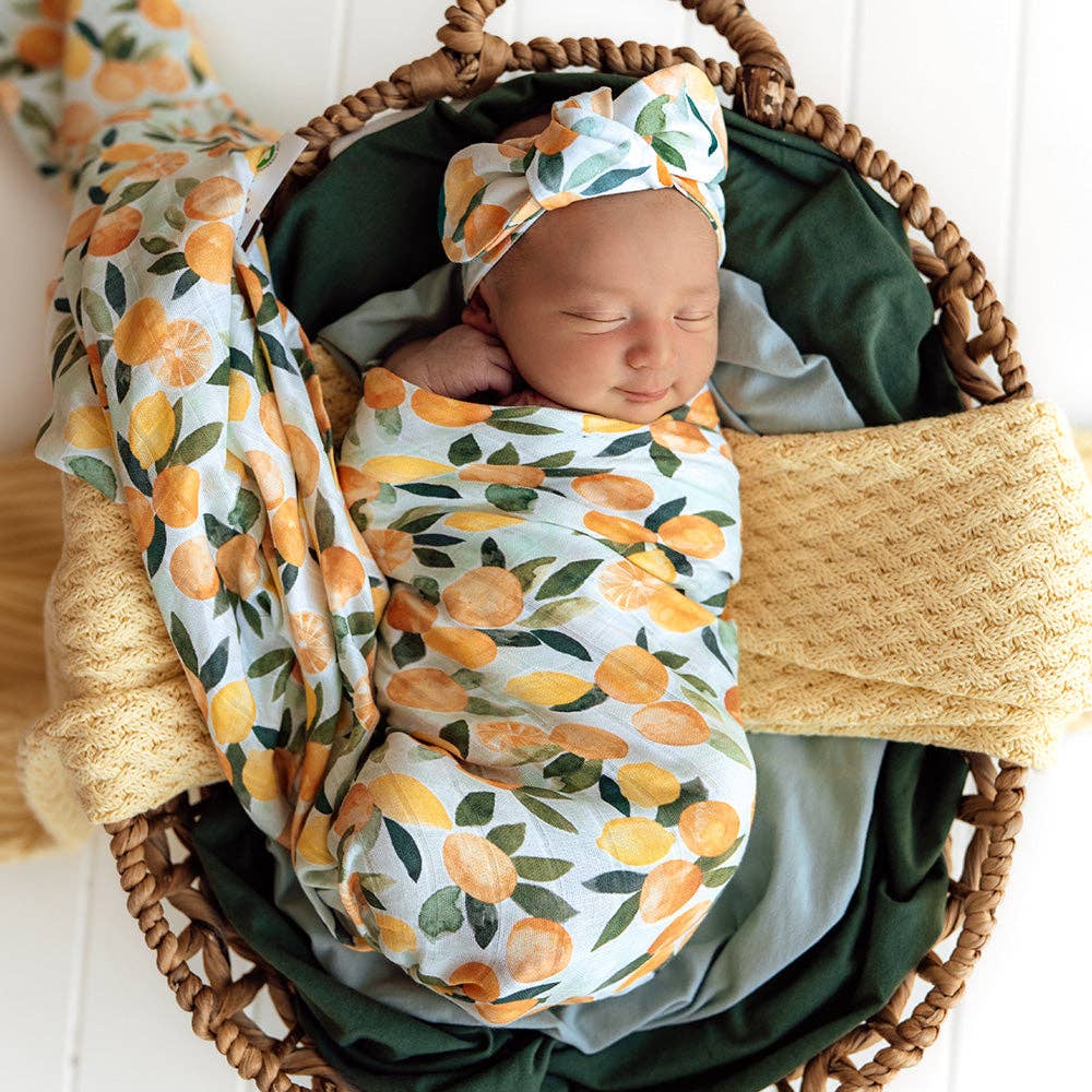Snuggle Hunny - Citrus Squeeze Organic Muslin Wrap