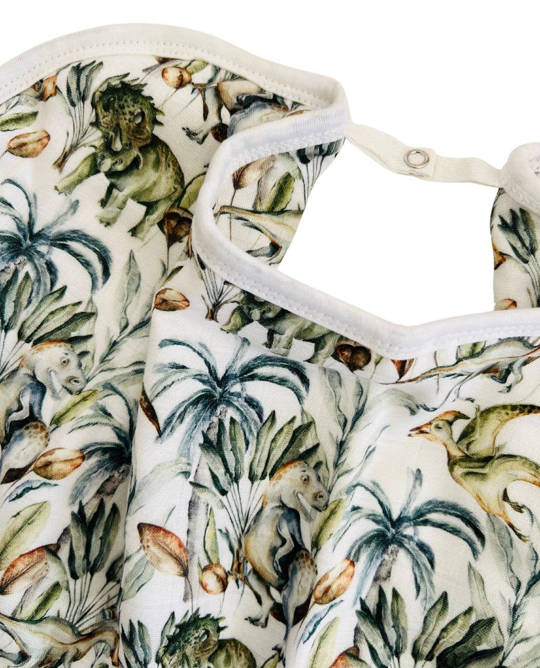 Cuddle Bug & Co | Mini & Me Burp Bib Jurassic & Forest Gingham