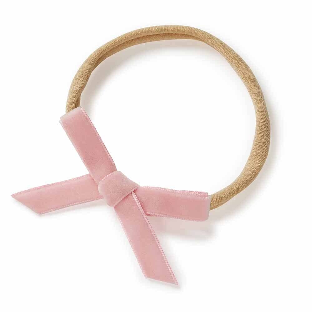 Snuggle Hunny Velvet Baby Headband Rose Pink