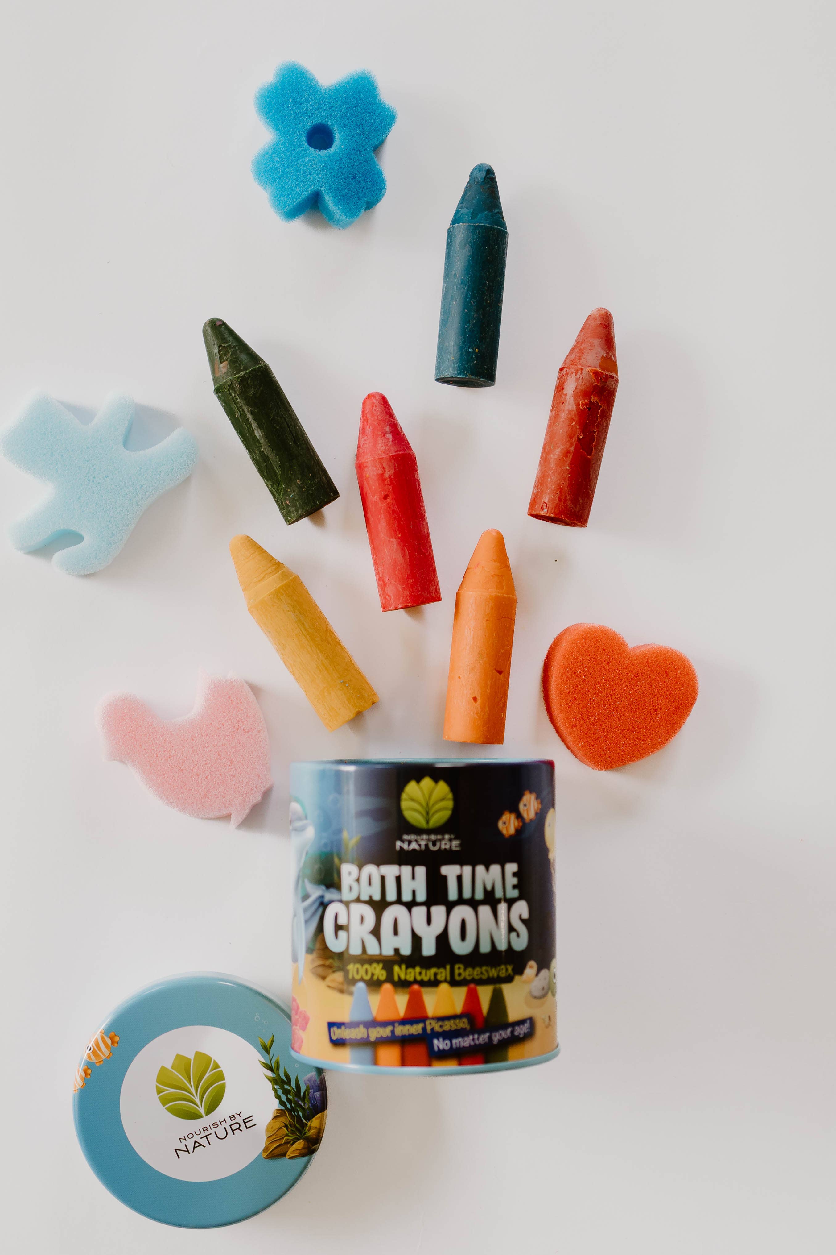 Nourish By Nature - Bath Crayons | Beeswax Crayons for Creative Kids