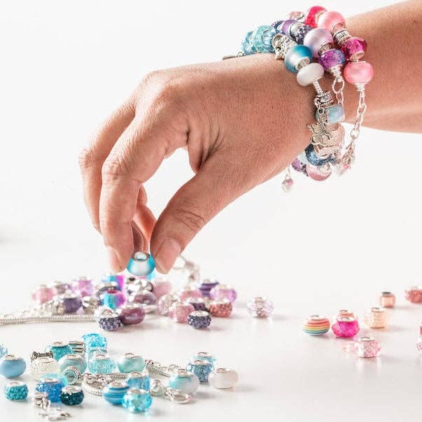 Sweet As Sugar Jewellery - Jewellery Making Kit Charm Bracelet Set: Teal