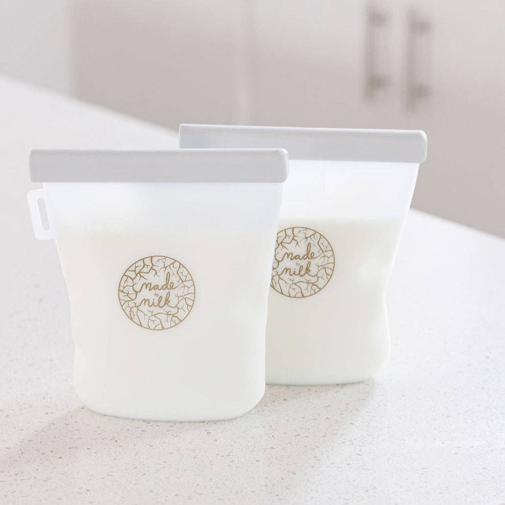 Made to Milk | Reusable Breastmilk Storage Bags 2pk | Blue
