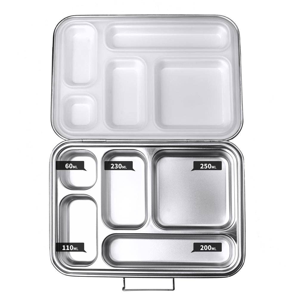 Ecococoon | Bento Box 5 - Stainless Steel - Leak Proof | Blueberry