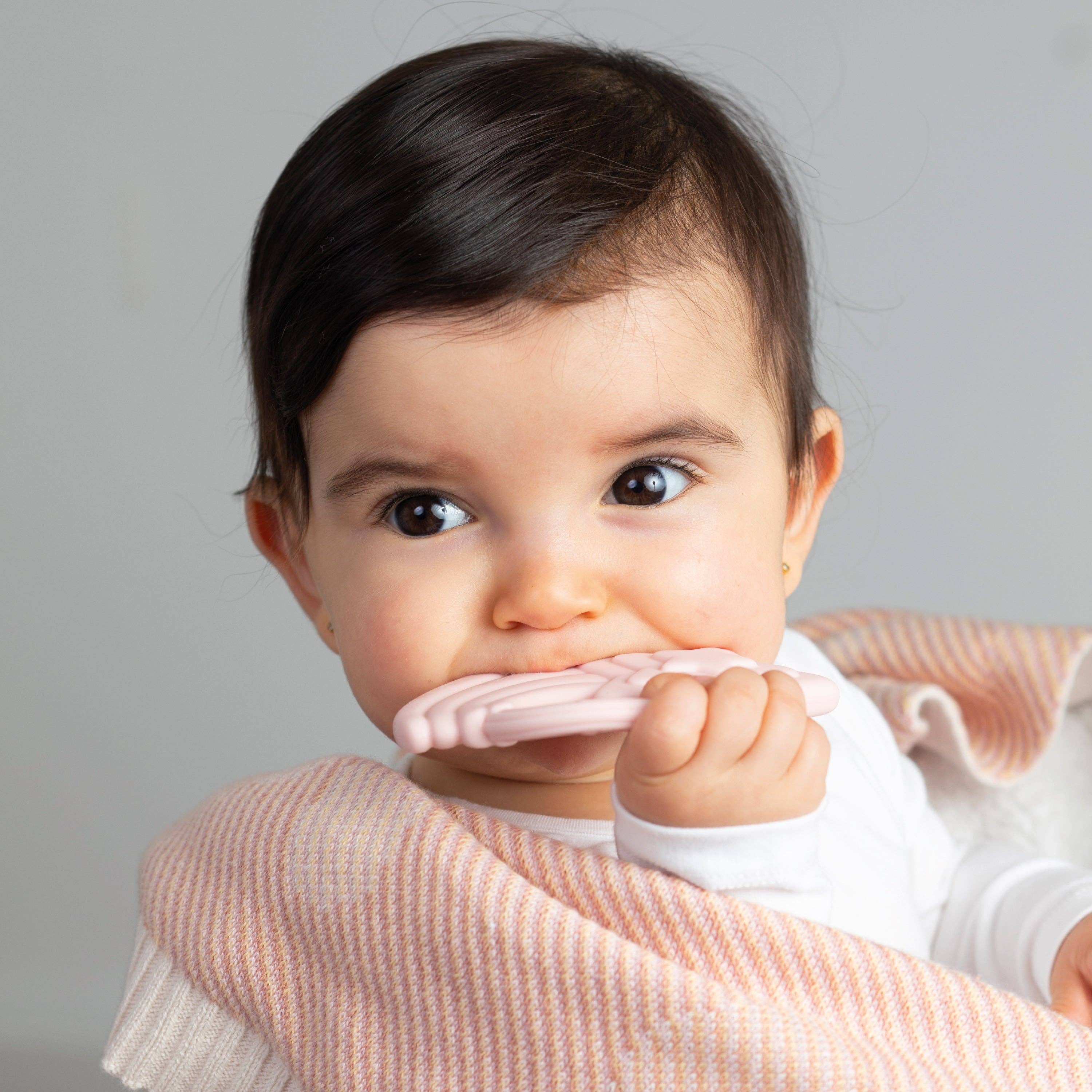 Living Textiles 2pk Silicone Teether Stars & Cloud Pink