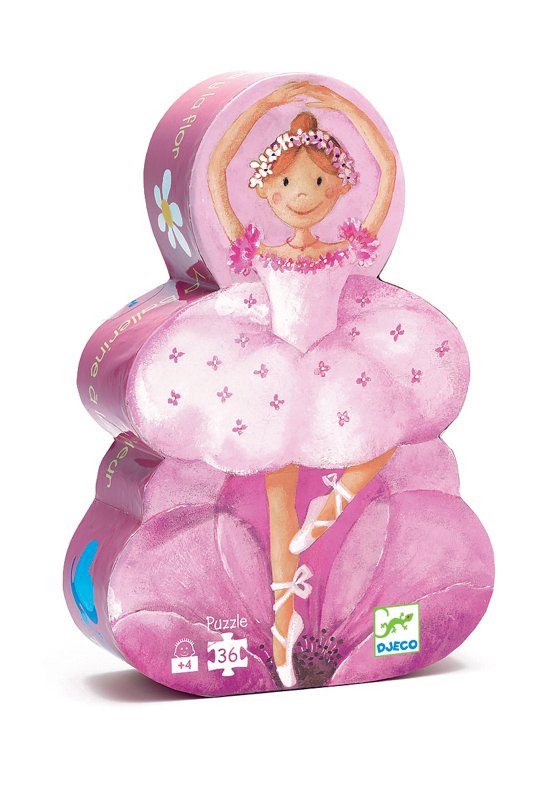 Djeco Silhouette Puzzle Ballerina Flower 36pc