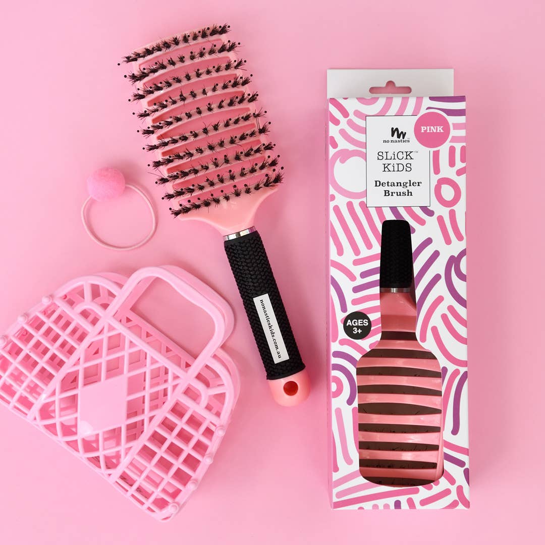 No Nasties Kids | Detangler Hair Tamer Brush Pink