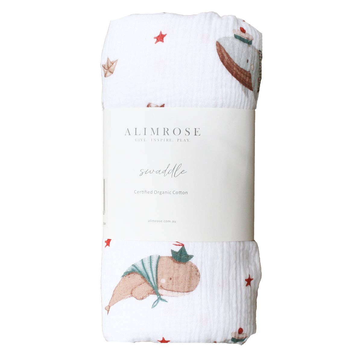 Alimrose Muslin Swaddle | Whales