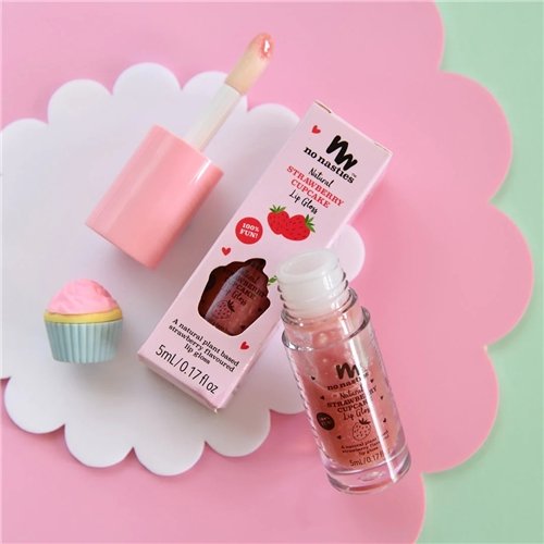 No Nasties Kids | Natural Lip Gloss Strawberry Cupcake