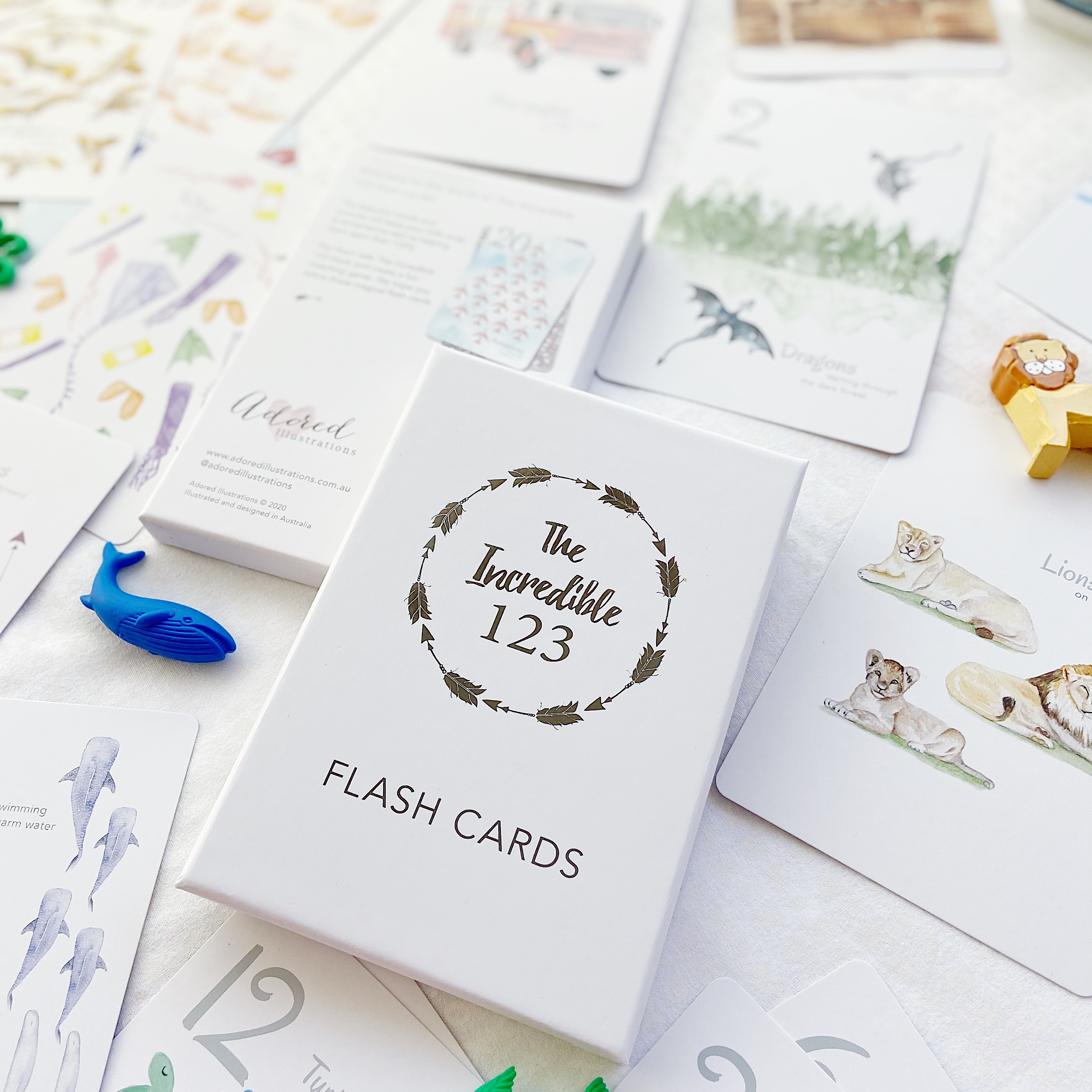 Adored Illustrations | The Incredible 123 Flash Cards